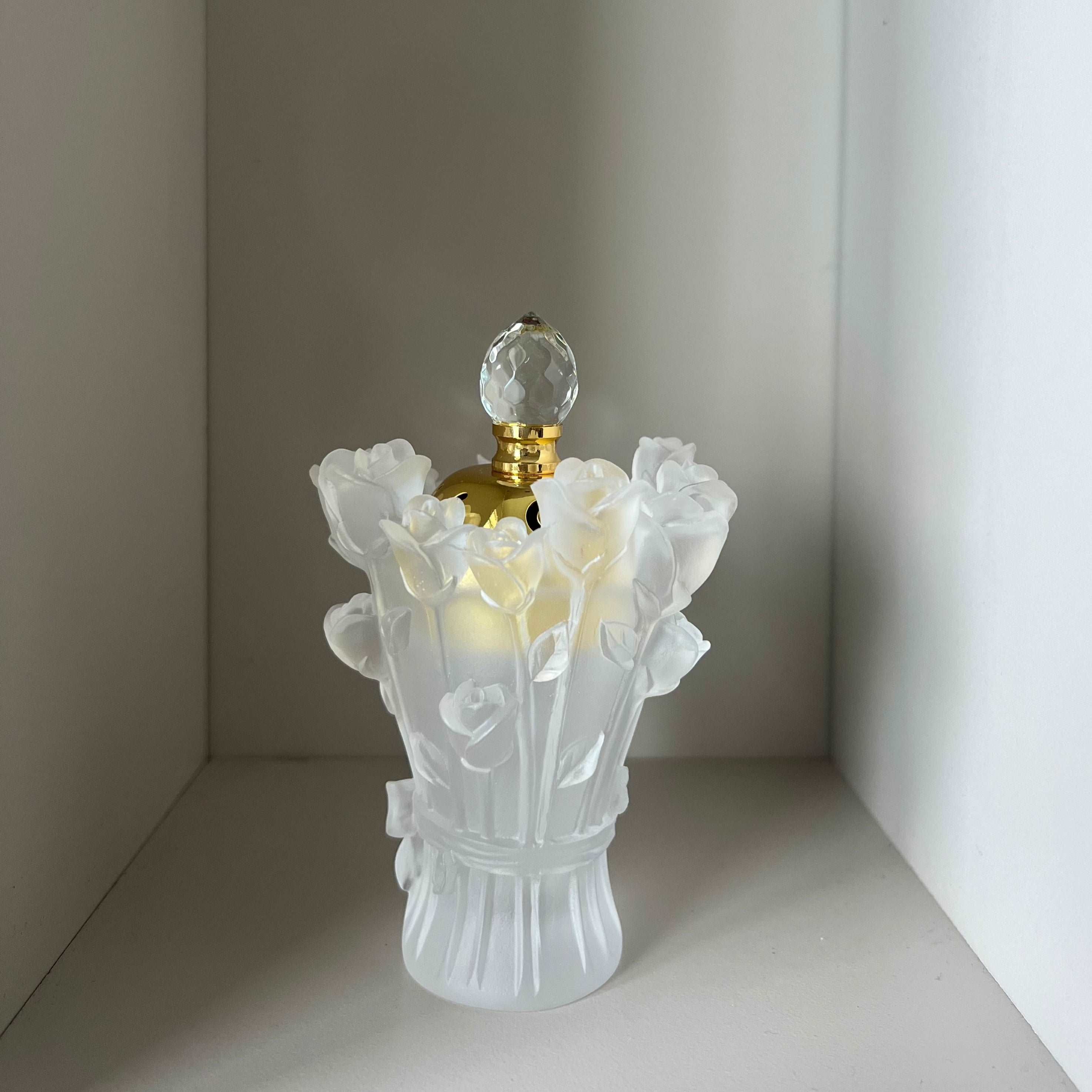 Crystal Bakhoor Incense Burner (White Rose) - Bliss Vie