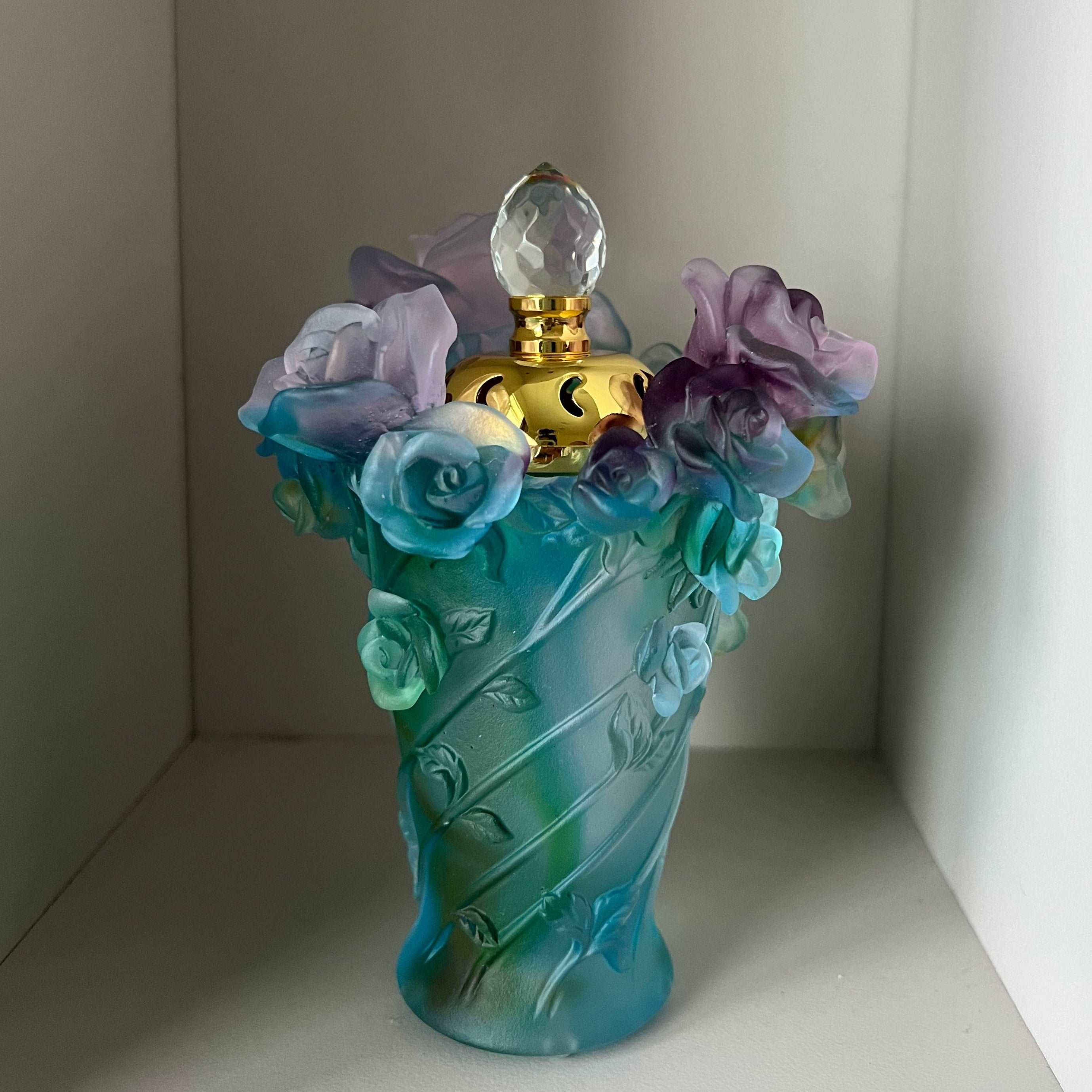 Crystal Bakhoor Incense Burner (Multi Rose) - Bliss Vie