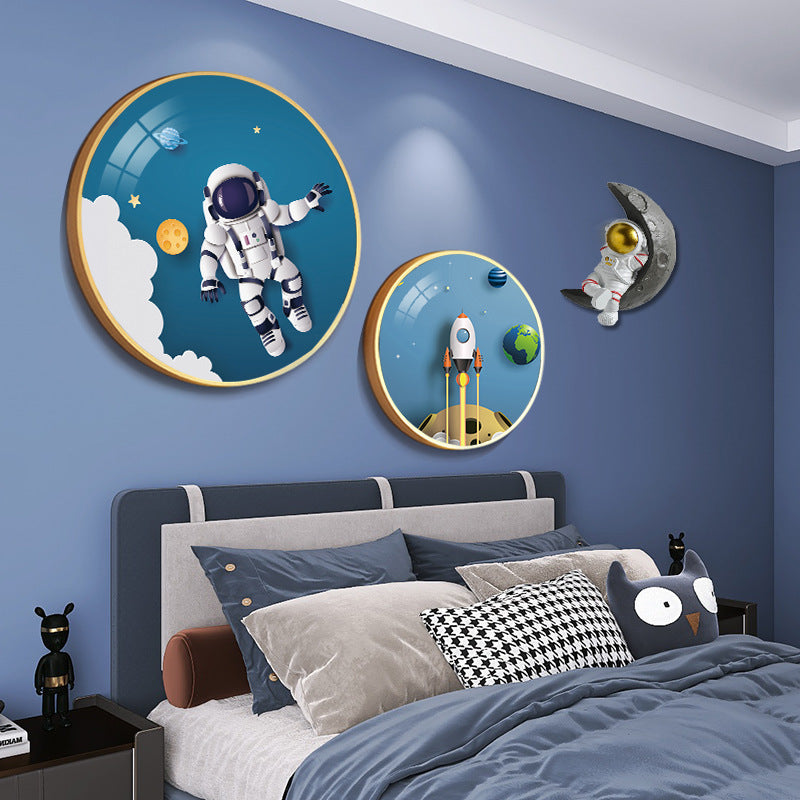 Boys Children Bedroom Cartoon decoration background wall painting set with moon mural - Bliss Vie
