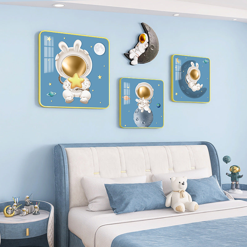 Boys Children Bedroom Cartoon decoration background wall painting set with moon mural - Bliss Vie