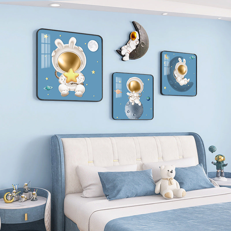 Boys Children Bedroom Cartoon decoration background wall painting set with moon mural - Bliss Vie