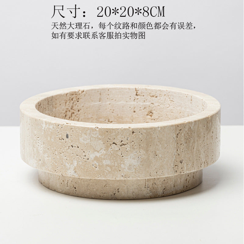 Travertine Vase And Flower Ware - Bliss Vie