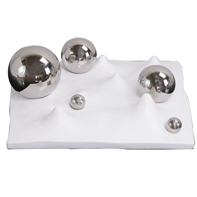 Ball Wave Plate in Silver, Black, White and Gold - Bliss Vie