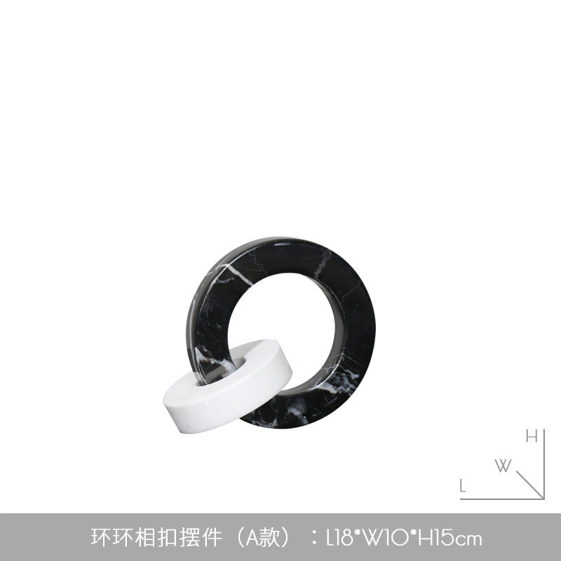Marble Ring Interlocking Ornaments - Bliss Vie