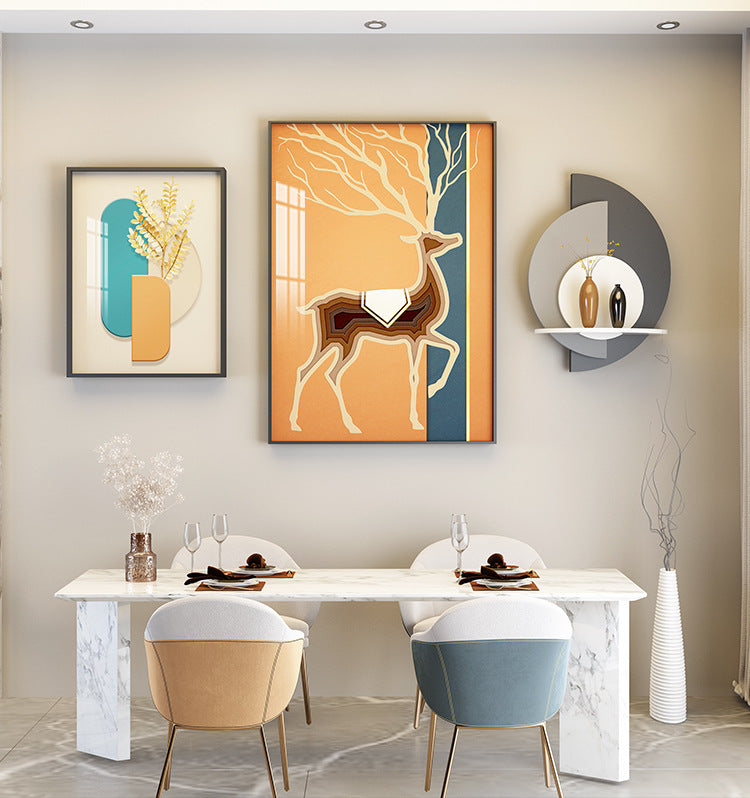 Dinning Study Wall Painting set with unique mural - Bliss Vie