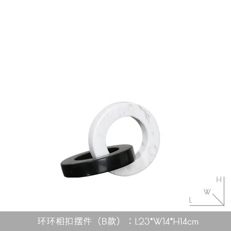 Marble Ring Interlocking Ornaments - Bliss Vie