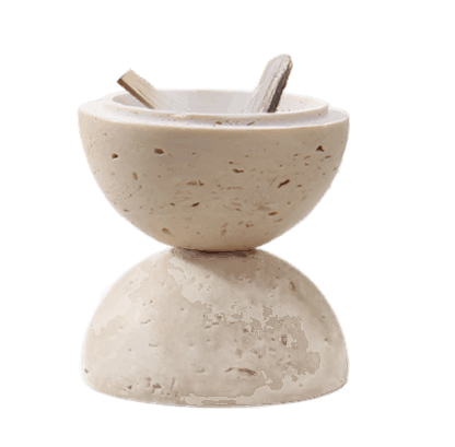 Travertine burner - Bliss Vie