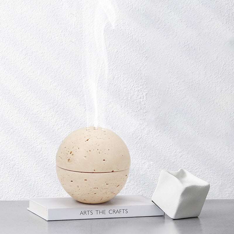 Travertine burner - Bliss Vie