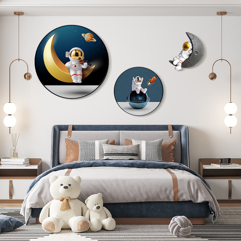 Boys Children Bedroom Cartoon decoration background wall painting set with moon mural - Bliss Vie