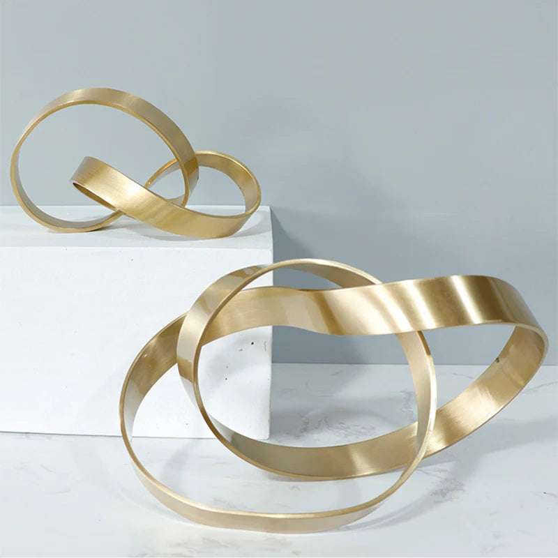 Metal Hollow Twisted Abstract Art Iron - Bliss Vie