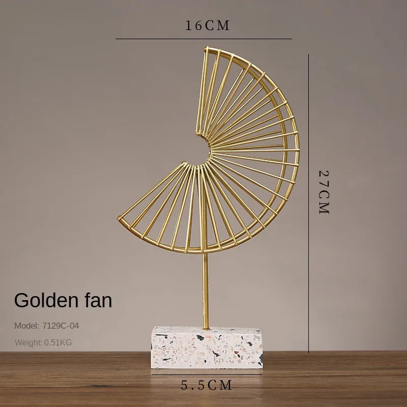 Metal Abstract Art Ornament - Industrial Home Decor Accent cabinet Sleek Contemporary Sophisticated Unique Elegant Decorative Trendy stylish Minimalist Artistic Luxury Designer tabletop table decor accessories tableware living room decor coffee table decor