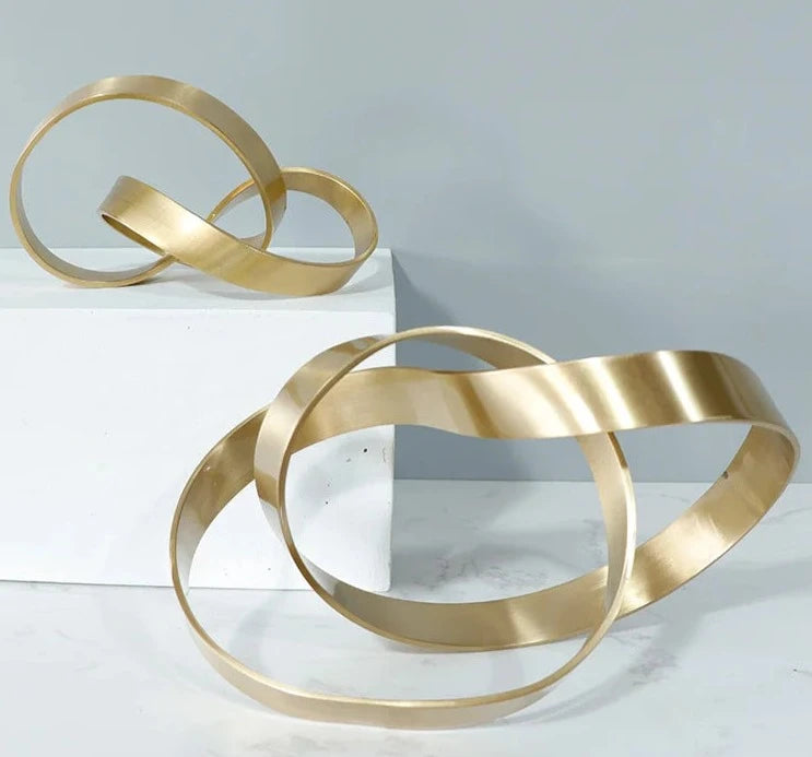 Metal Hollow Twisted Abstract Art Iron - Bliss Vie