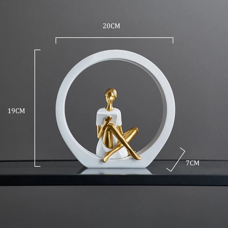 Aesthetic Reading Statues - Literary Inspired Home Decor cabinet Sleek Contemporary Sophisticated Unique Elegant Decorative Trendy stylish Minimalist Artistic Luxury Designer tabletop table decor accessories tableware living room decor coffee table decor