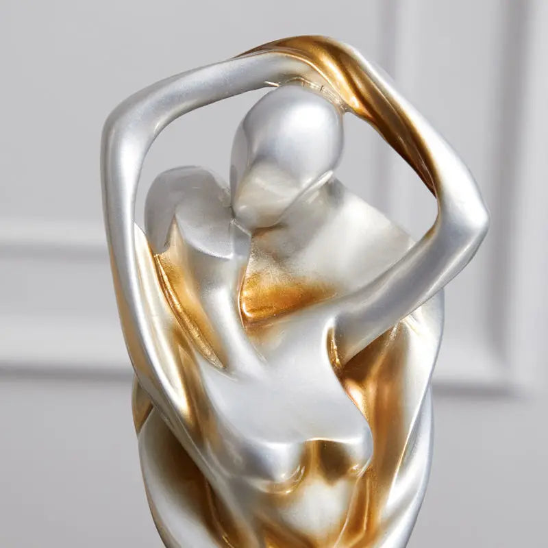 Abstract Embrace Dancer Sculpture - Graceful Dance Home Decor cabinet Sleek Contemporary Sophisticated Unique Elegant Decorative Trendy stylish Minimalist Artistic Luxury Designer tabletop table decor accessories tableware living room decor coffee table decor
