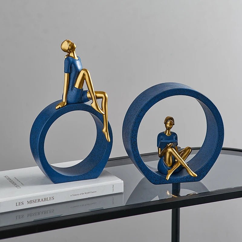 Aesthetic Reading Statues - Literary Inspired Home Decor cabinet Sleek Contemporary Sophisticated Unique Elegant Decorative Trendy stylish Minimalist Artistic Luxury Designer tabletop table decor accessories tableware living room decor coffee table decor