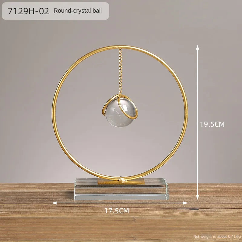 Metal Abstract Art Ornament - Industrial Home Decor Accent cabinet Sleek Contemporary Sophisticated Unique Elegant Decorative Trendy stylish Minimalist Artistic Luxury Designer tabletop table decor accessories tableware living room decor coffee table decor