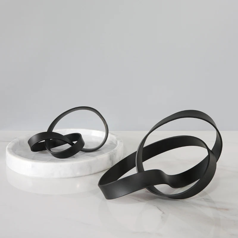 Metal Hollow Twisted Abstract Art Iron - Bliss Vie