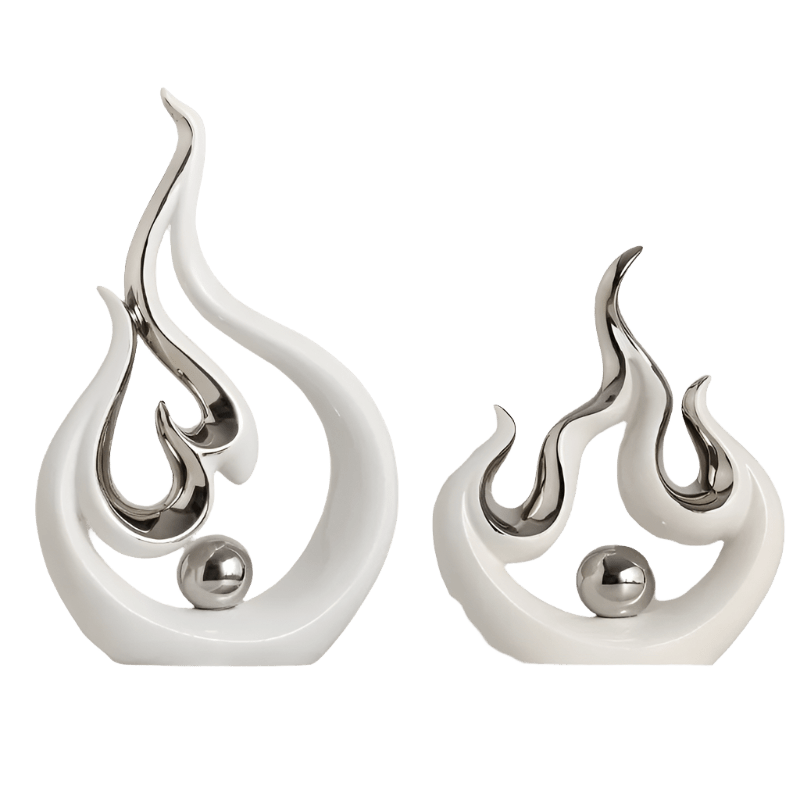 Fire-shaped Ceramic Sculpture - Bliss Vie