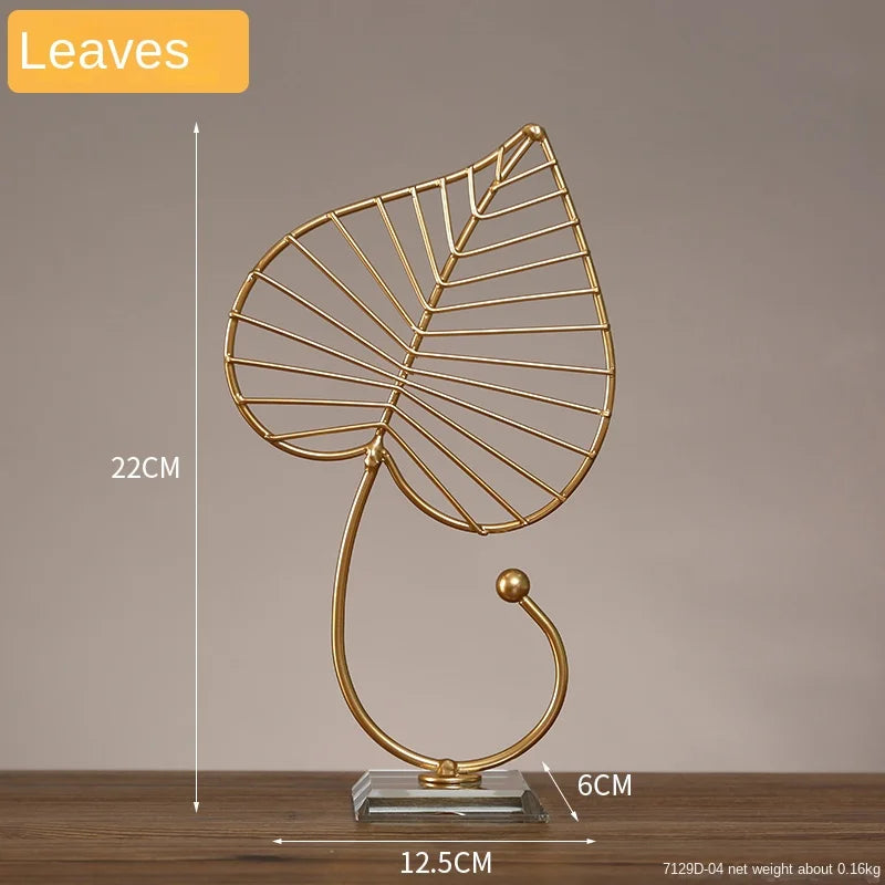 Metal Abstract Art Ornament - Industrial Home Decor Accent cabinet Sleek Contemporary Sophisticated Unique Elegant Decorative Trendy stylish Minimalist Artistic Luxury Designer tabletop table decor accessories tableware living room decor coffee table decor