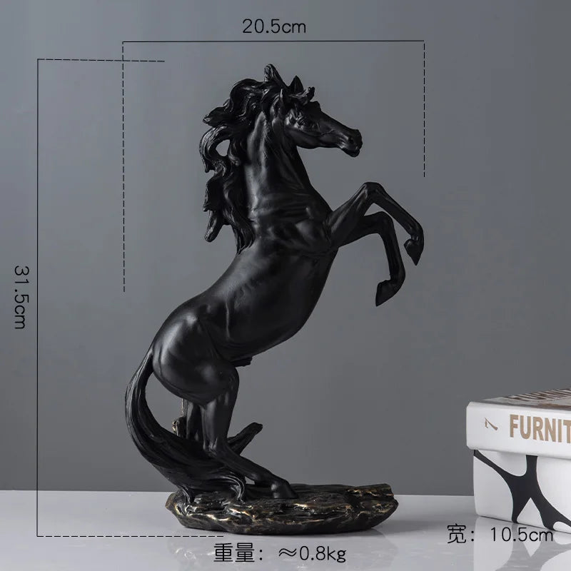 Creative Horse Statue - Artistic Equine Home Decor cabinet Sleek Contemporary Sophisticated Unique Elegant Decorative Trendy stylish Minimalist Artistic Luxury Designer tabletop table decor accessories tableware living room decor coffee table decor