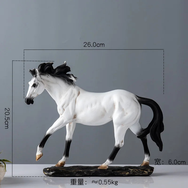 Creative Horse Statue - Artistic Equine Home Decor cabinet Sleek Contemporary Sophisticated Unique Elegant Decorative Trendy stylish Minimalist Artistic Luxury Designer tabletop table decor accessories tableware living room decor coffee table decor