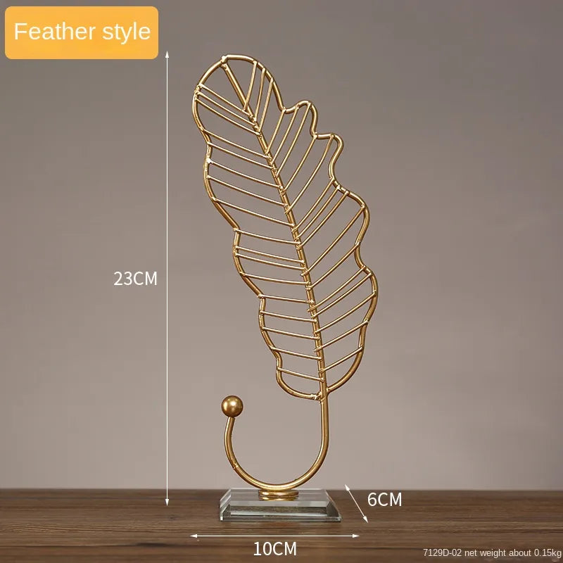 Metal Abstract Art Ornament - Industrial Home Decor Accent cabinet Sleek Contemporary Sophisticated Unique Elegant Decorative Trendy stylish Minimalist Artistic Luxury Designer tabletop table decor accessories tableware living room decor coffee table decor