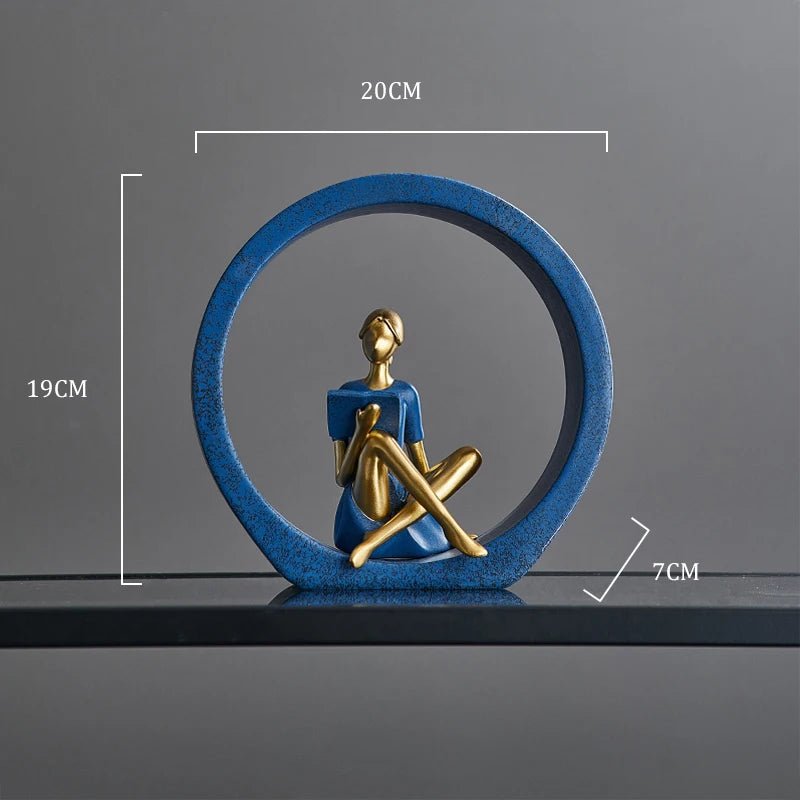 Aesthetic Reading Statues - Literary Inspired Home Decor cabinet Sleek Contemporary Sophisticated Unique Elegant Decorative Trendy stylish Minimalist Artistic Luxury Designer tabletop table decor accessories tableware living room decor coffee table decor