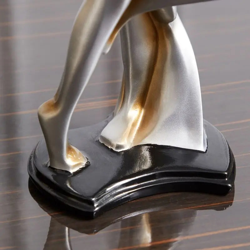 Abstract Embrace Dancer Sculpture - Graceful Dance Home Decor cabinet Sleek Contemporary Sophisticated Unique Elegant Decorative Trendy stylish Minimalist Artistic Luxury Designer tabletop table decor accessories tableware living room decor coffee table decor