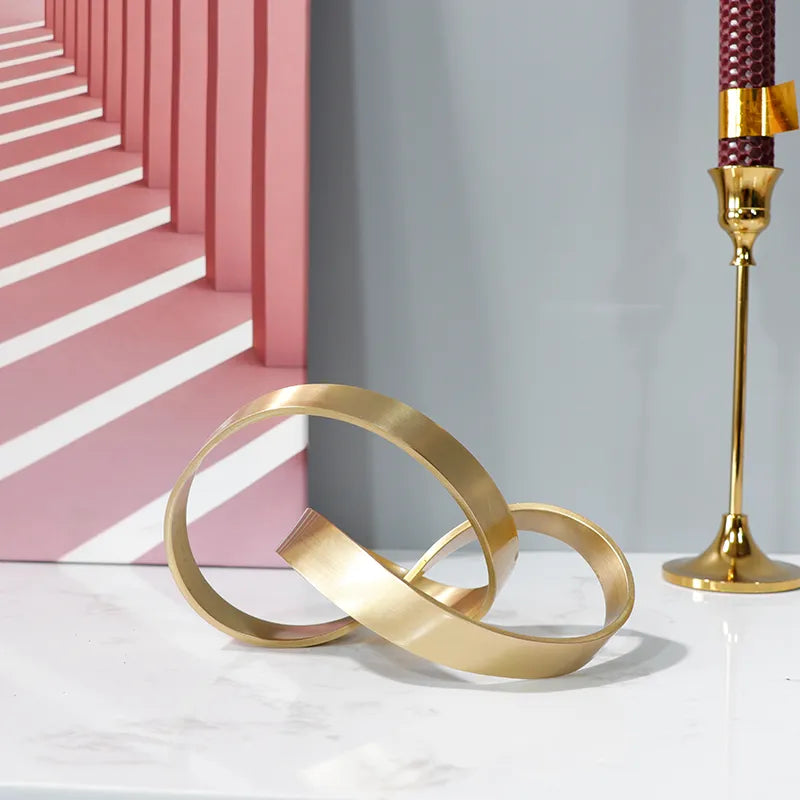 Metal Hollow Twisted Abstract Art Iron - Bliss Vie