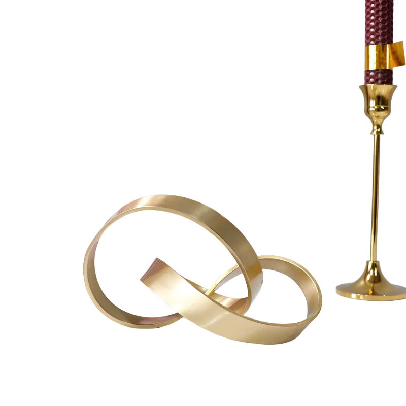 Metal Hollow Twisted Abstract Art Iron - Bliss Vie