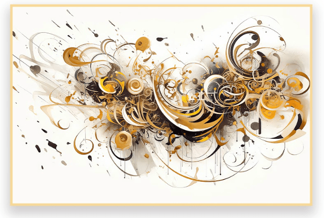 Abstract Calligraphy Painting (40x60 cm) - Bliss Vie