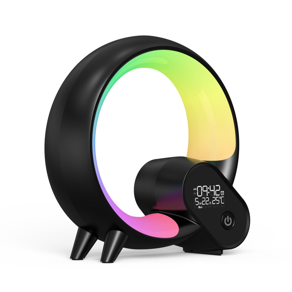 Smart and Stylish: Night Lamp Alarm Clock - Home Decor Unique Luxury Minimalist desk tabletop table stylish artistic Contemporary Nordic Timepiece Timekeeping Scandinavian trendy modern compact