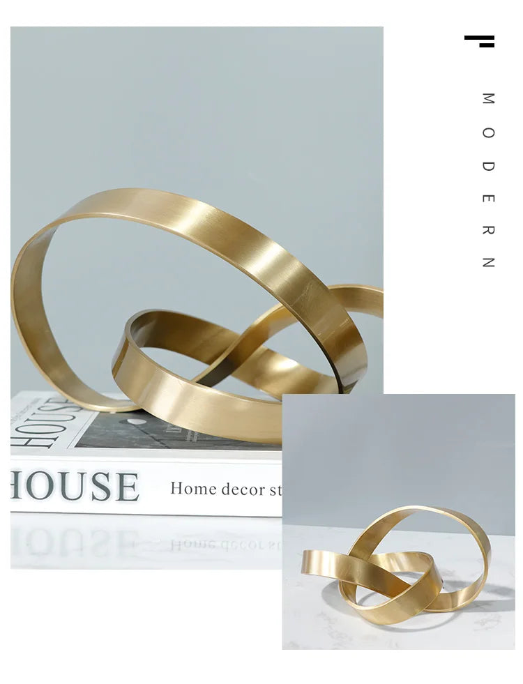 Metal Hollow Twisted Abstract Art Iron - Bliss Vie