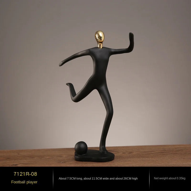 Creative Movement Abstract Figure Statue - Dynamic Home Decor Accent cabinet Sleek Contemporary Sophisticated Unique Elegant Decorative Trendy stylish Minimalist Artistic Luxury Designer tabletop table decor accessories tableware living room decor coffee table decor