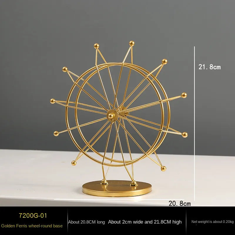 Metal Abstract Art Ornament - Industrial Home Decor Accent cabinet Sleek Contemporary Sophisticated Unique Elegant Decorative Trendy stylish Minimalist Artistic Luxury Designer tabletop table decor accessories tableware living room decor coffee table decor