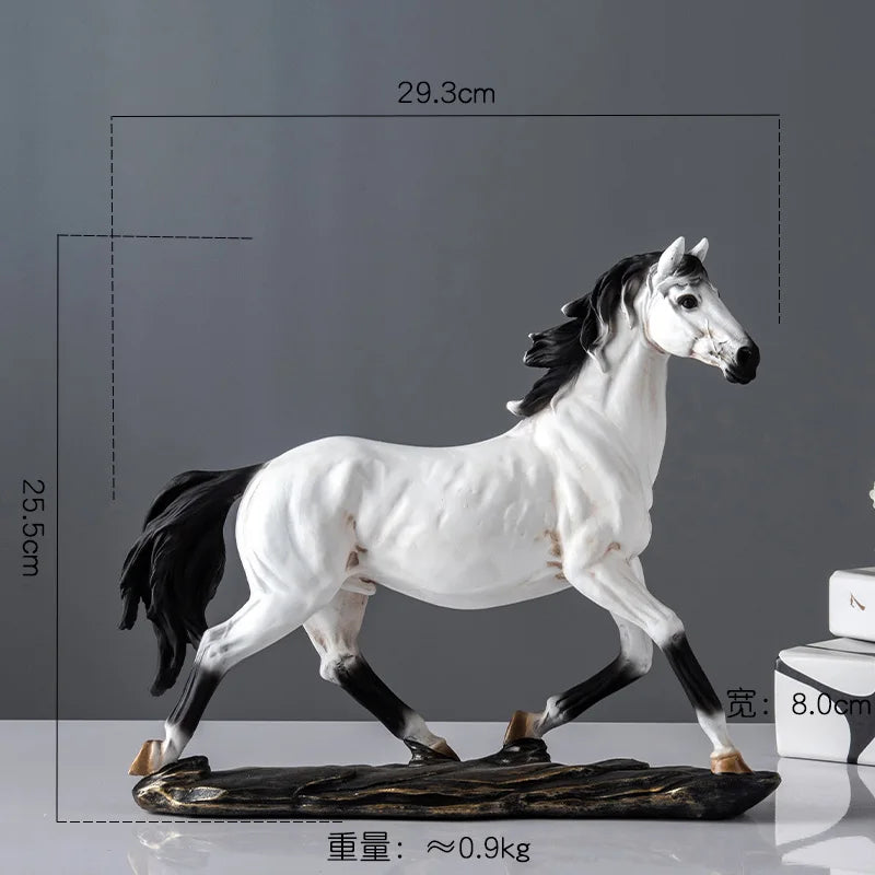 Creative Horse Statue - Artistic Equine Home Decor cabinet Sleek Contemporary Sophisticated Unique Elegant Decorative Trendy stylish Minimalist Artistic Luxury Designer tabletop table decor accessories tableware living room decor coffee table decor