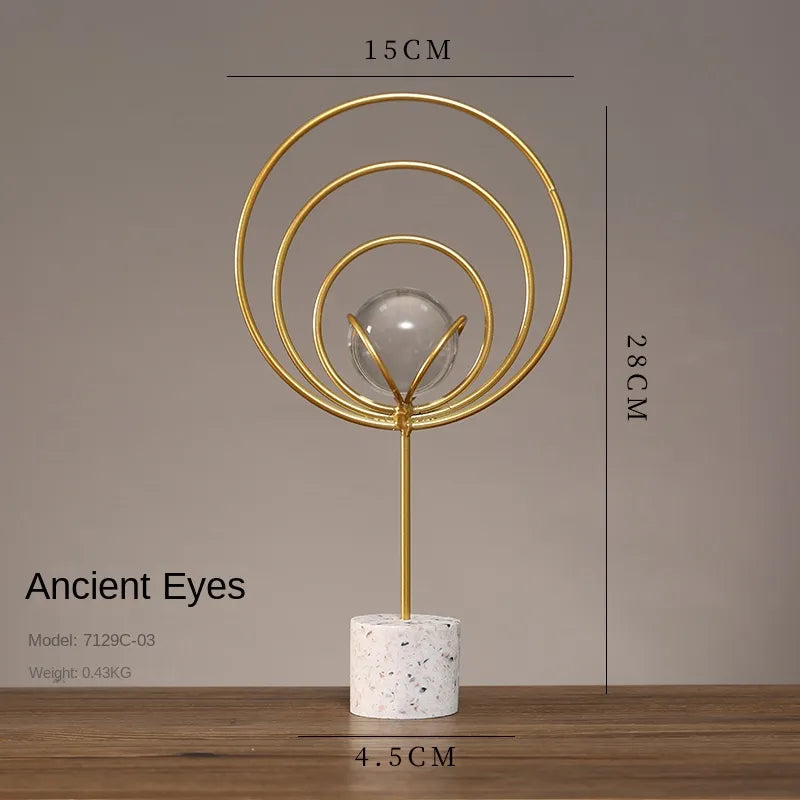 Metal Abstract Art Ornament - Industrial Home Decor Accent cabinet Sleek Contemporary Sophisticated Unique Elegant Decorative Trendy stylish Minimalist Artistic Luxury Designer tabletop table decor accessories tableware living room decor coffee table decor