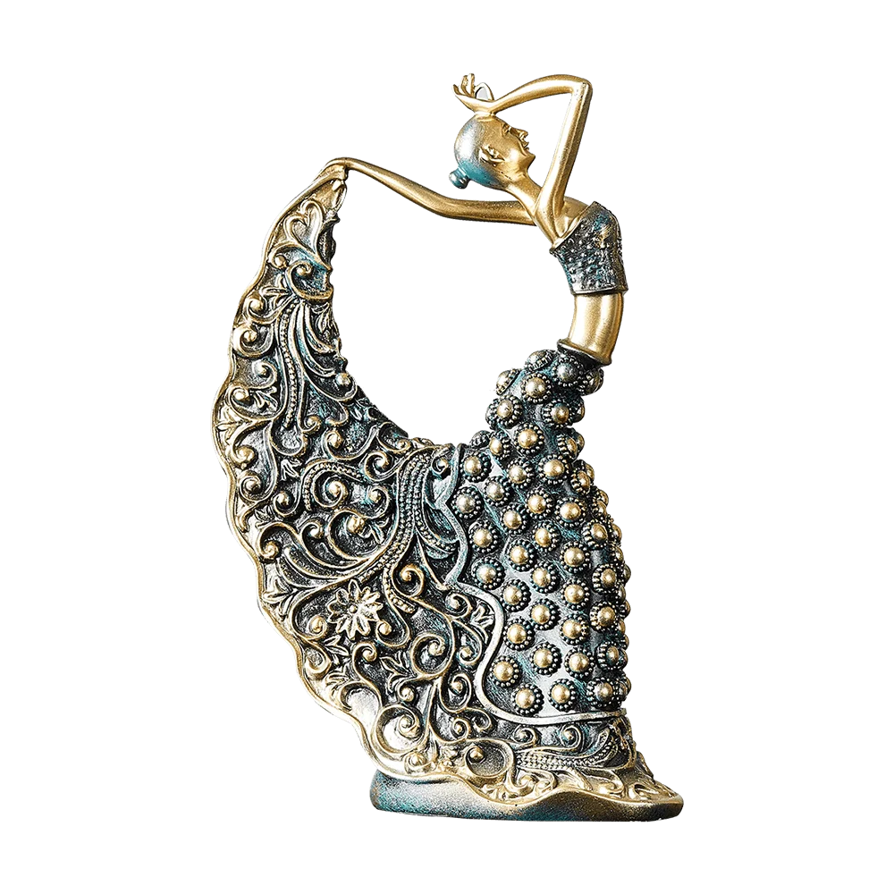 Dancing Figurines Peacock Model - Majestic Home Decor Accent cabinet Sleek Contemporary Sophisticated Unique Elegant Decorative Trendy stylish Minimalist Artistic Luxury Designer tabletop table decor accessories tableware living room decor coffee table decor