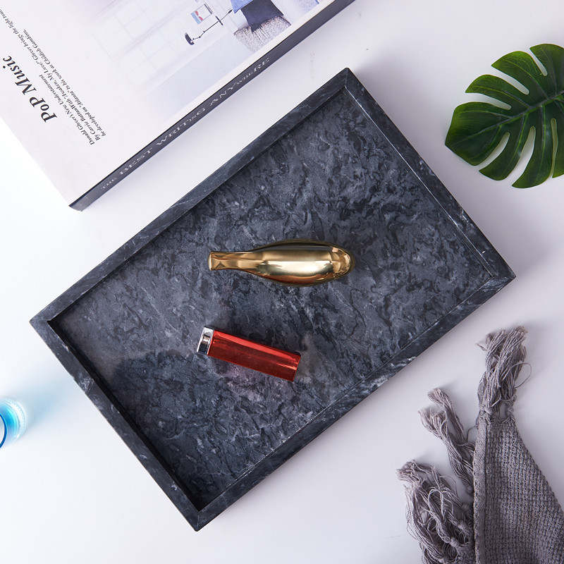 Modern Alita Marble Tray | Home Decor Crystal Sleek Contemporary Sophisticated Unique Elegant Decorative Trendy stylish Chic Minimalist Artistic Luxury Designer tabletop table decor accessories tableware