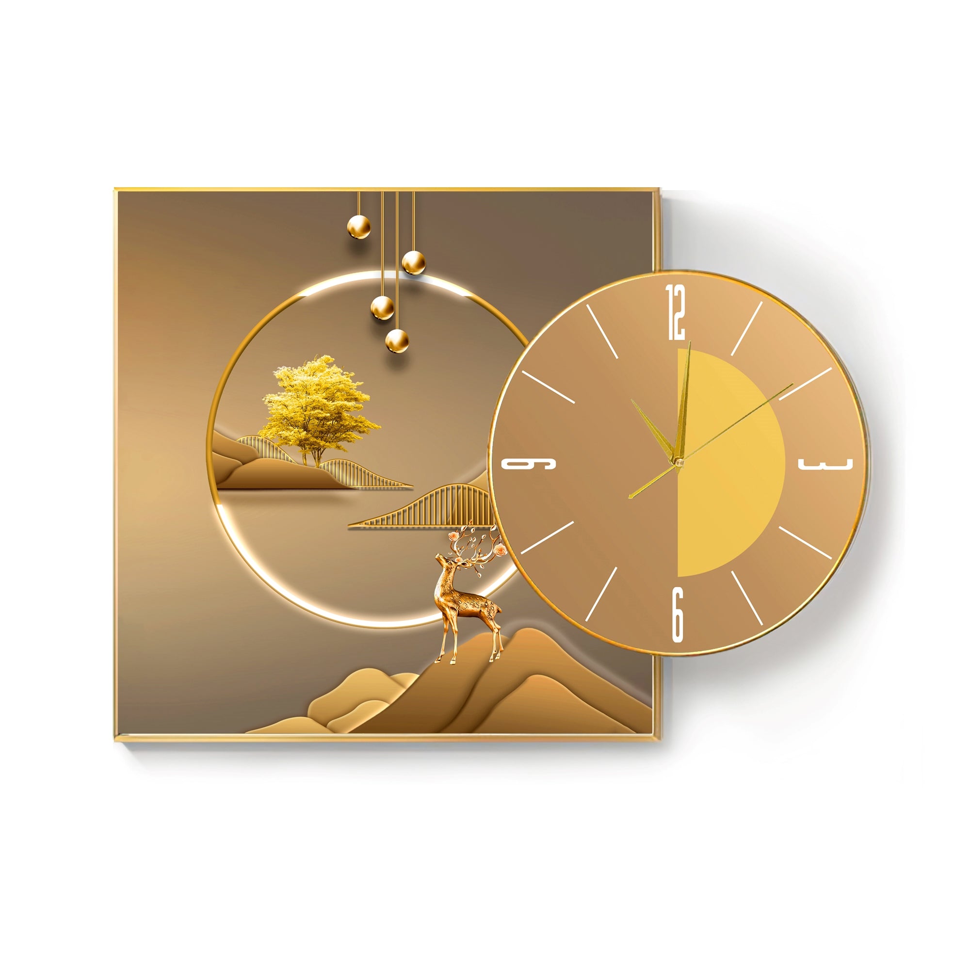 Functional Art: Wall Clock with a Painterly Twist Home Decor crystal porcelain Framed Large wall wall art wall accents wall clock large artistic wall clock