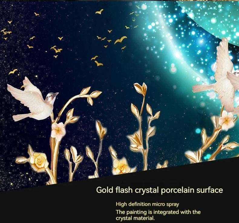 Deer with Moon background Wide Painting - Bliss Vie