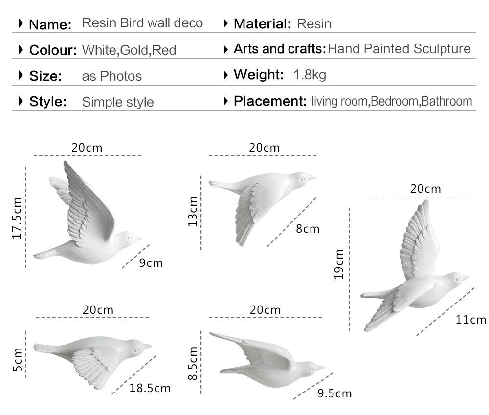 3D Wall Decor Birds - Bliss Vie