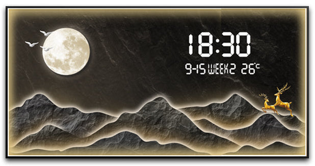 Digital Wall Clock with LED Painting