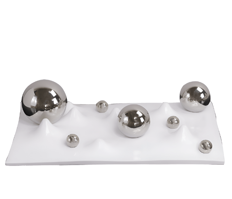 Ball Wave Plate in Silver, Black, White and Gold - Bliss Vie