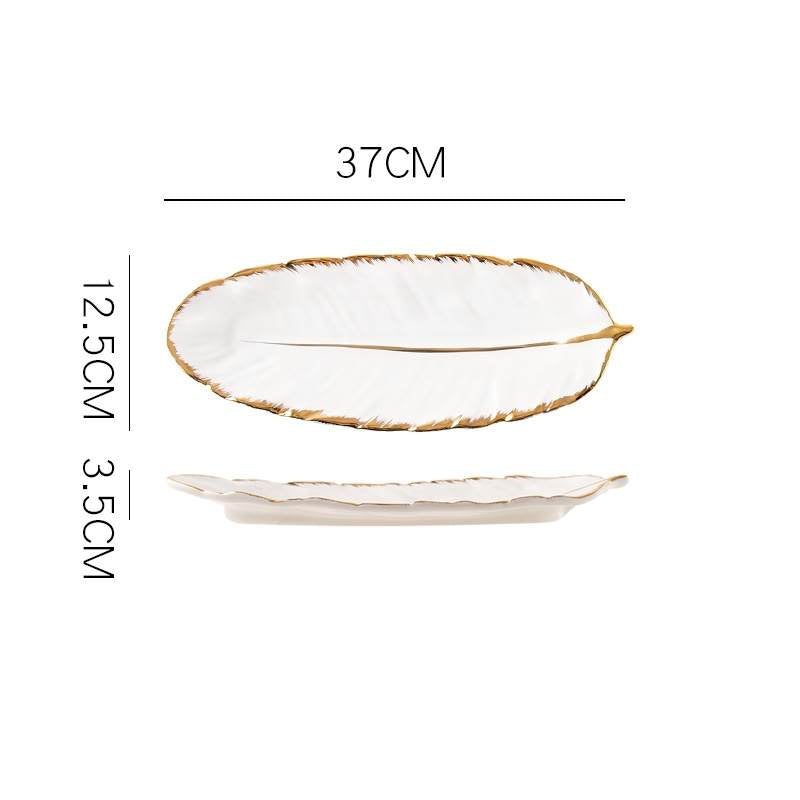 Ceramic Leaf Plate - Bliss Vie