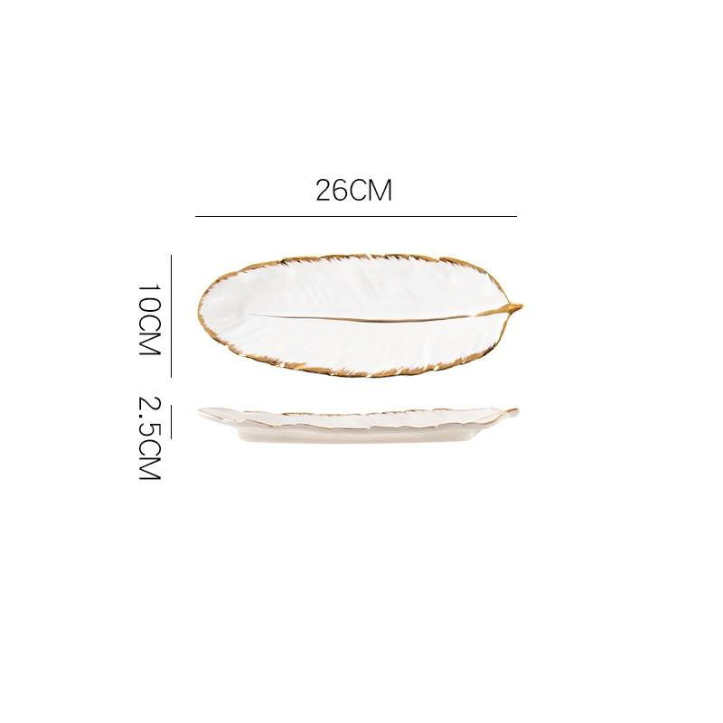 Ceramic Leaf Plate - Bliss Vie