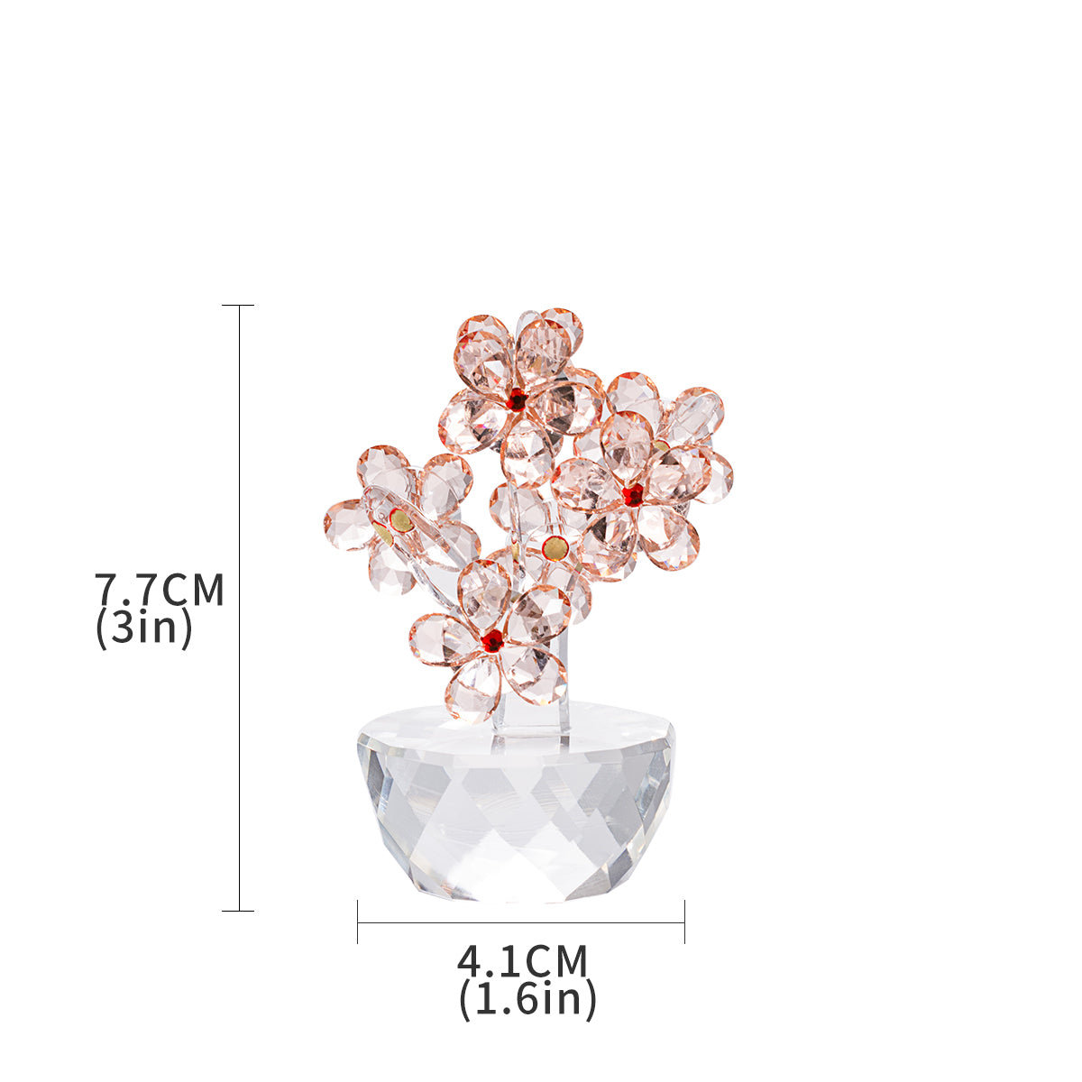 Nature's Elegance: Crystal Flower - Home Decor Crystal Sleek Contemporary Sophisticated Unique Elegant Decorative Trendy stylish Chic Minimalist Artistic Luxury Designer tabletop table decor