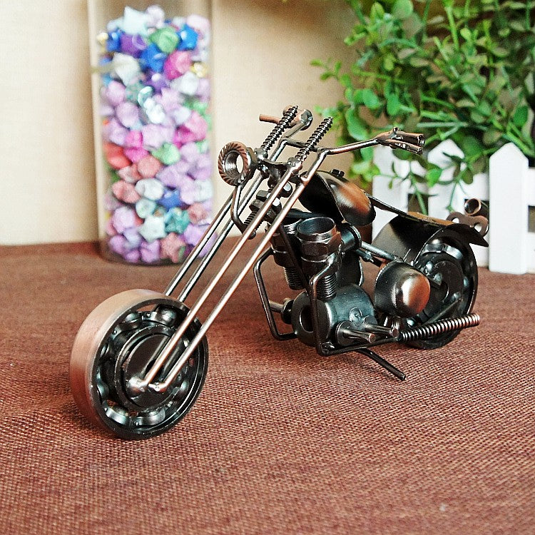 Retro Motorbike Model | Vintage-Inspired Home Decor Classic relicas retro vehicle models Unique antique Decorative car motorbike miniatures Designer tabletop table decor accessories tableware