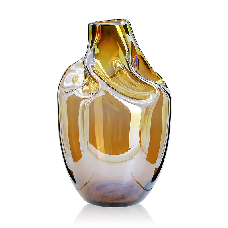 Holographic Glass Vase - Futuristic Floral Elegance Home Decor cabinet Sleek Contemporary Sophisticated Unique Elegant Decorative Trendy stylish Minimalist Artistic Luxury Designer tabletop table decor accessories tableware living room decor coffee table decor