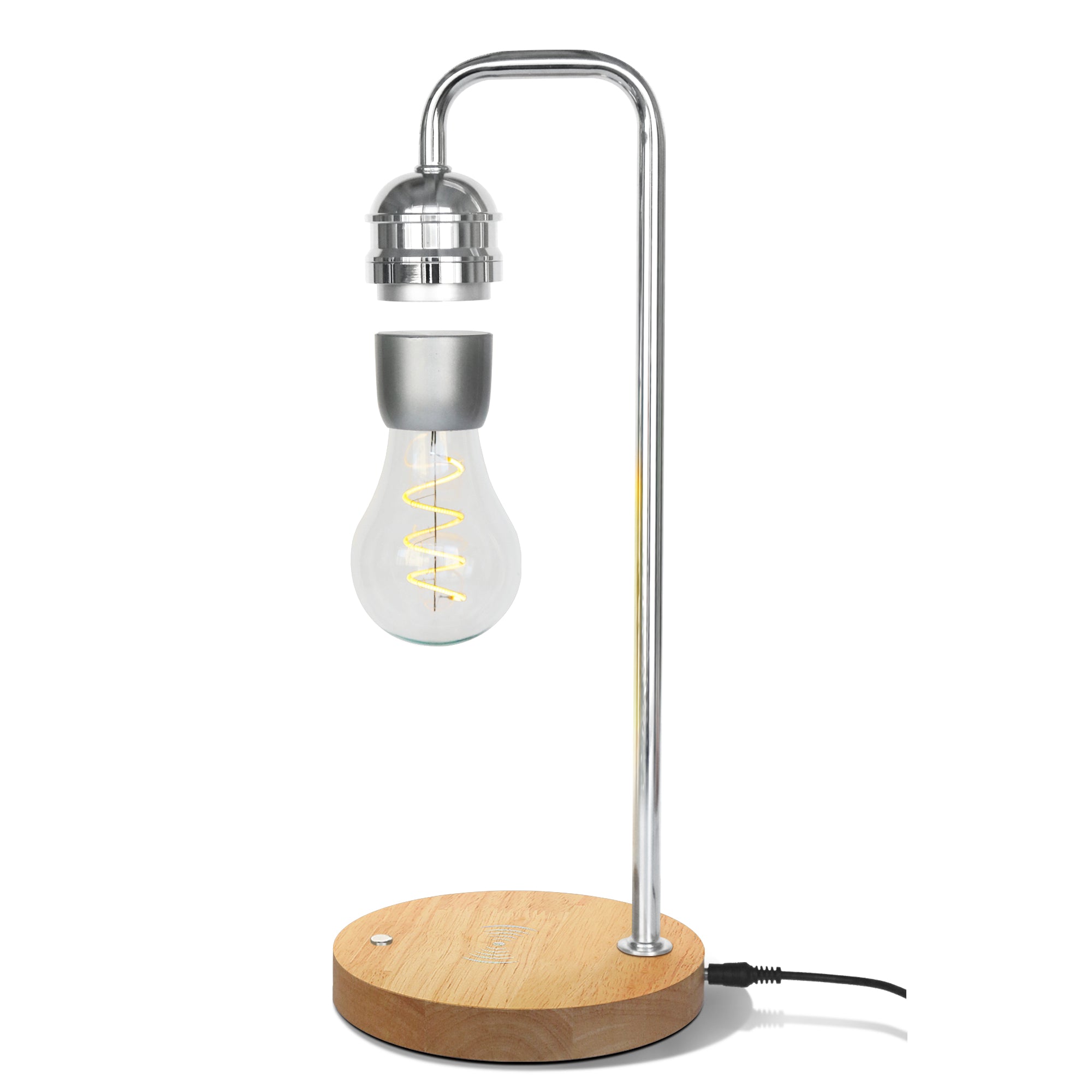 Wooden Floating Table Lamp - Minimalist Illumination Home Decor cabinet Sleek Contemporary Sophisticated Unique Elegant Decorative Trendy stylish Minimalist Artistic Luxury Designer tabletop table decor accessories tableware living room decor coffee table decor